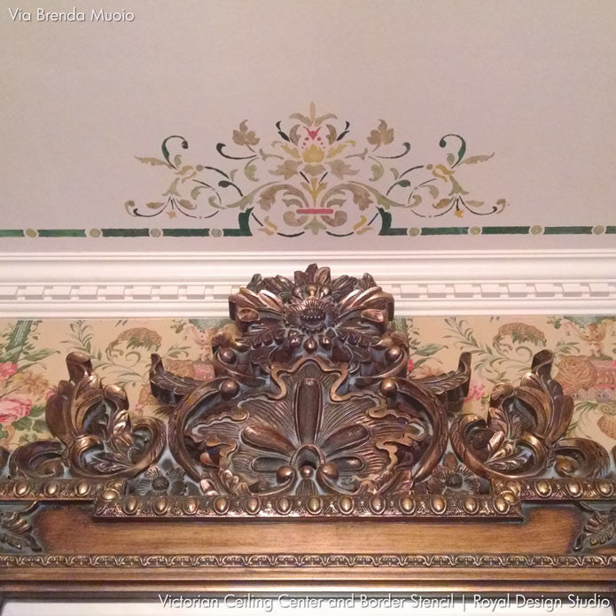 Victorian Ceiling Center Stencil