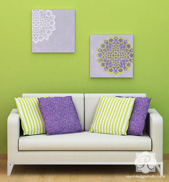 Lace Doily Pattern Wall Stencils for Painting Wall Art - Royal Design Studio