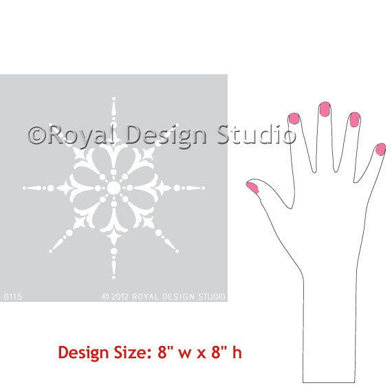 Wall Art Stargazer Medallion Stencil - Royal Design Studio Stencil  - www.royaldesignstudio.com