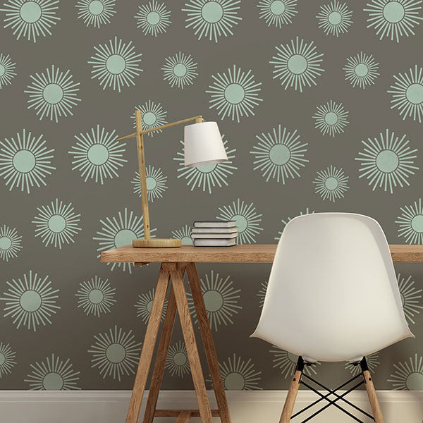 African Design Tribal Pattern - Sunburst Stars Wall Stencils for Painting - Royal Design Studio