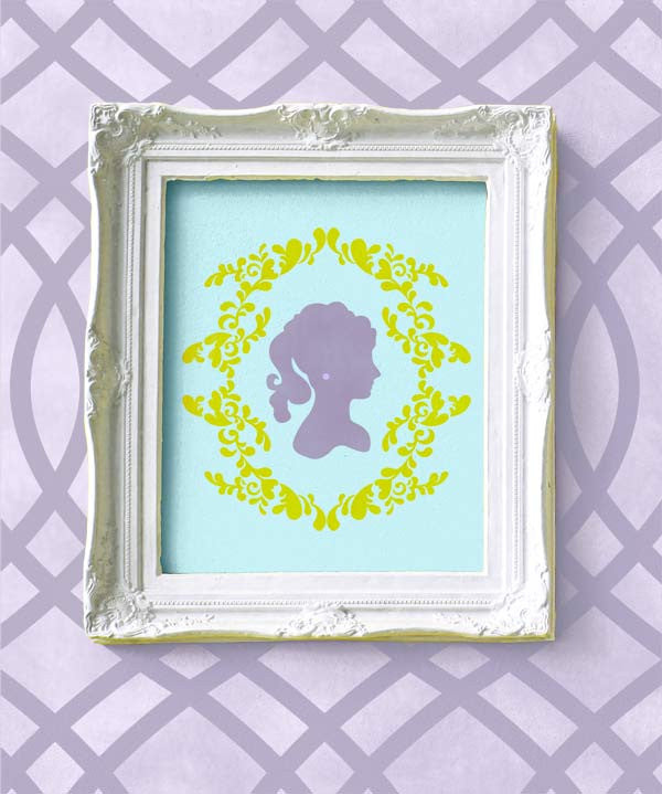 Cameo Wall Art Stencils for Vintage and Victorian Home Decor - Royal Design Studio