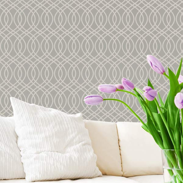 Teardrop Trellis Modern or Retro Wall Stencils - Royal Design Studio