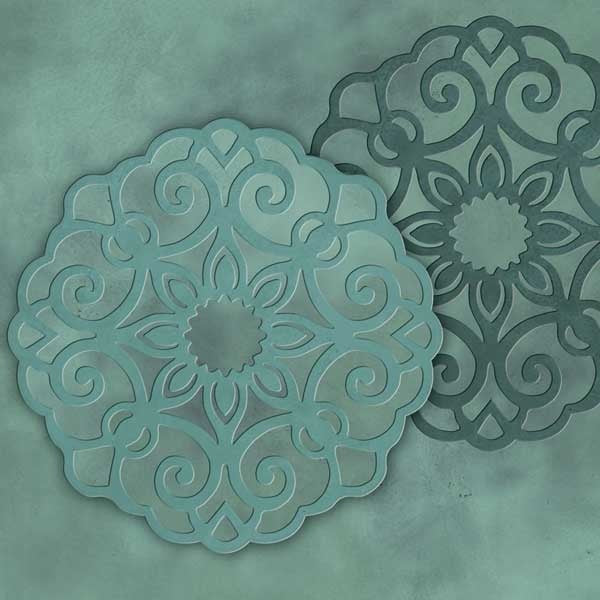 Decorative and Ornamental Lace Medallion Stencils - DIY Wall Mural Art with Pattern - Royal Design Studio