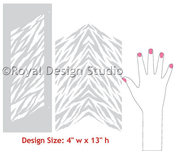 Animal Print and Zebra Stripes Furniture and Craft Stencils - Royal Design Studio