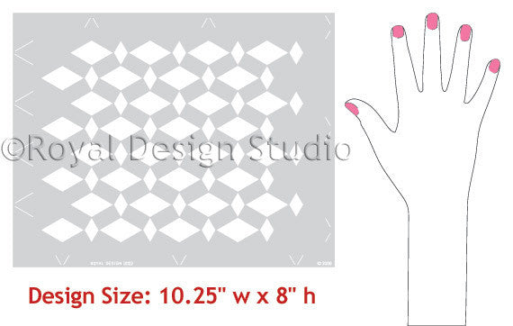 Moroccan Stencils diamonds