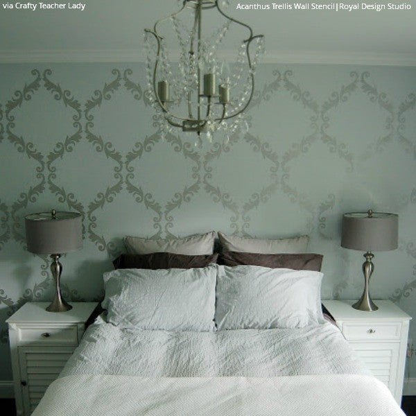 Acanthus Trellis Wall Stencil - Royal Design Studio Stencils