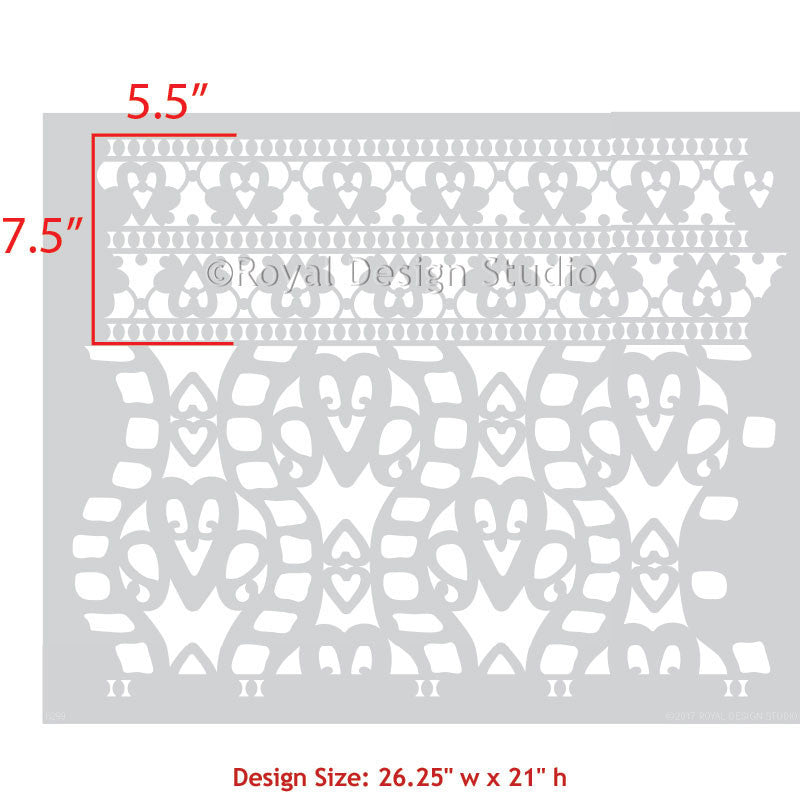 Cayman Lace Wall Stencil