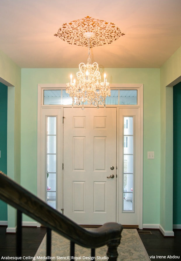 Arabesque Ceiling Medallion Stencil