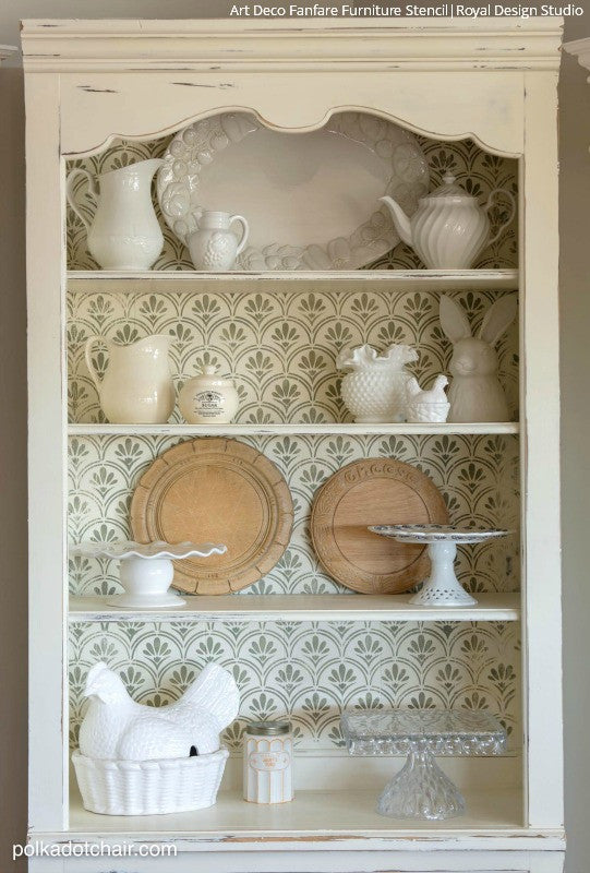 Shabby Chic Chalk Paint Painted Furniture Cabinet Stencils - Royal Design Studio