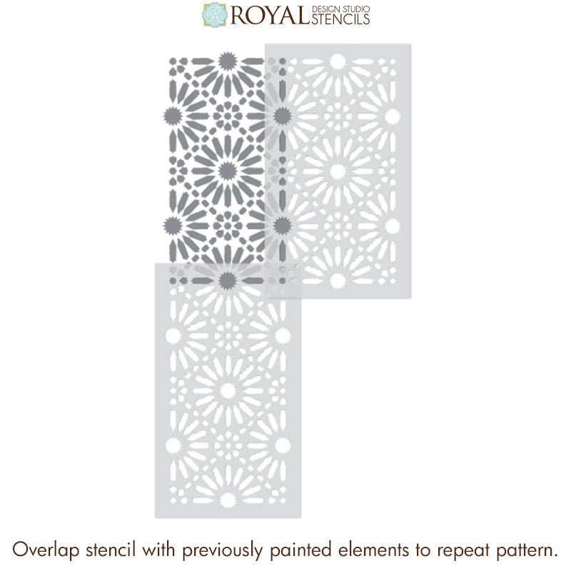 Baraka Tile Allover Stencil