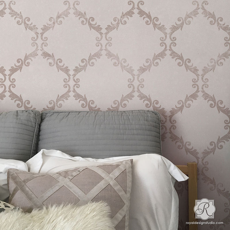 Acanthus Trellis Wall Stencil - Royal Design Studio Stencils