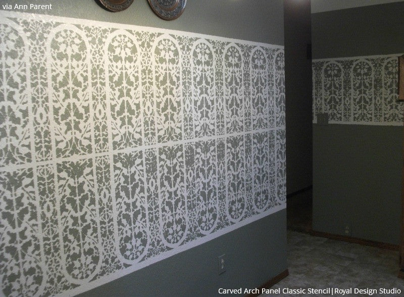 Carved Arch Panel Classic Border Stencils