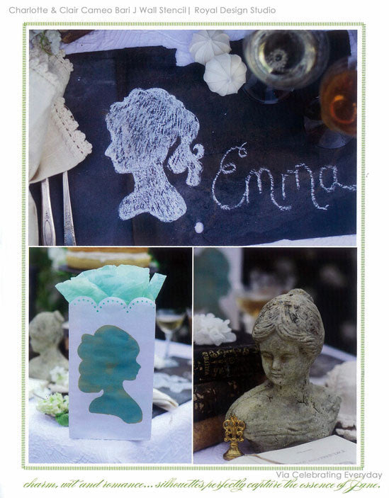 Silhouette Stencils for Victorian Decor and Elegant Table Setting Ideas - Royal Design Studio