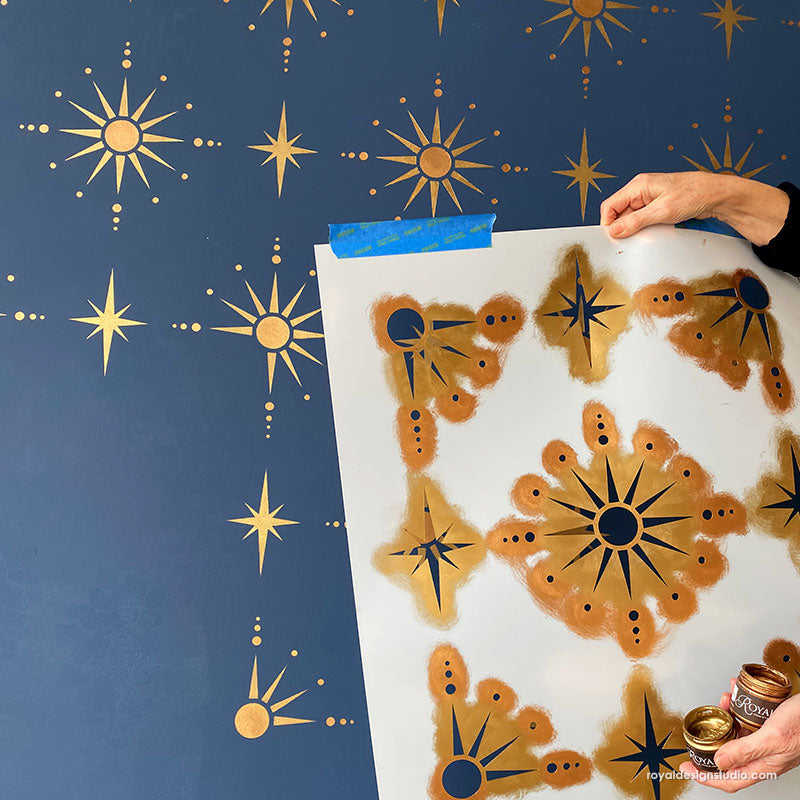 NEW! Starlight Allover Wall Stencil