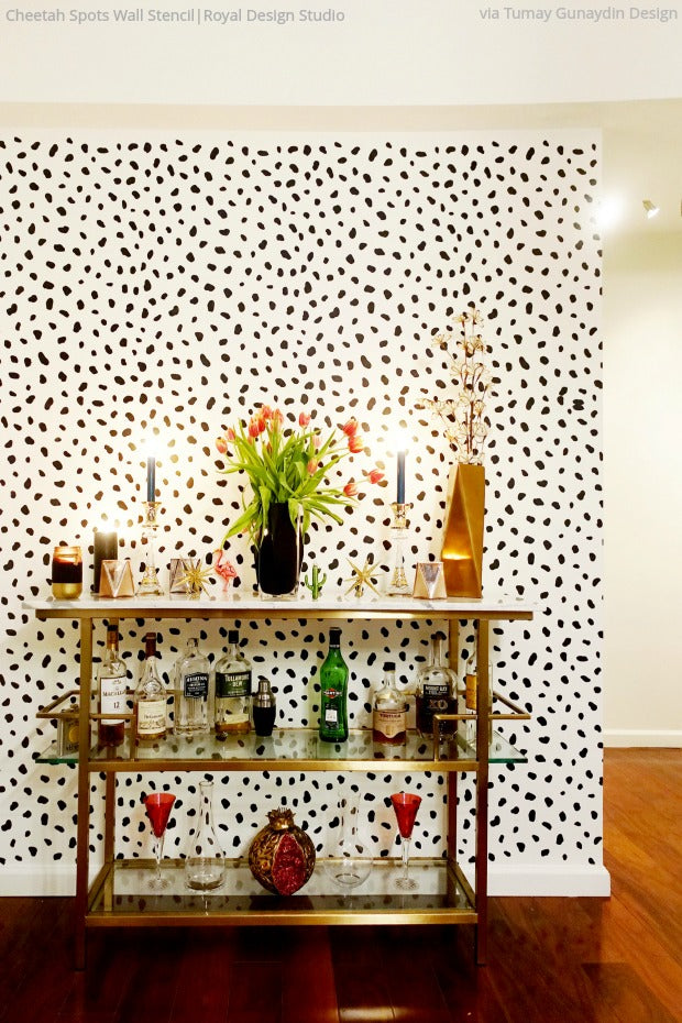 Cheetah Spots Wall Stencil