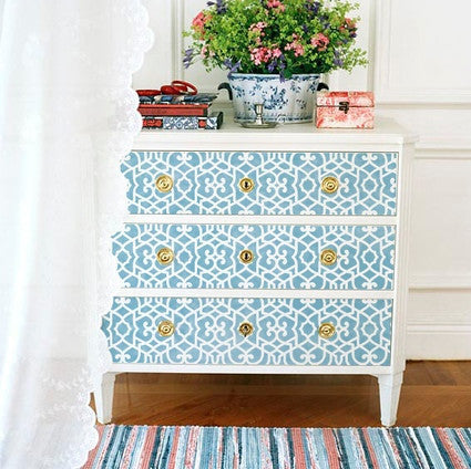 Exotic Patterns and Moroccan Designs on Painted Furniture Stencils - Royal Design Studio