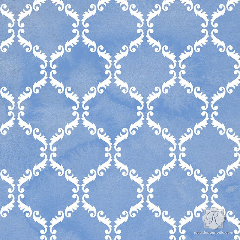 Acanthus Trellis Craft Stencil - Royal Design Studio Stencils