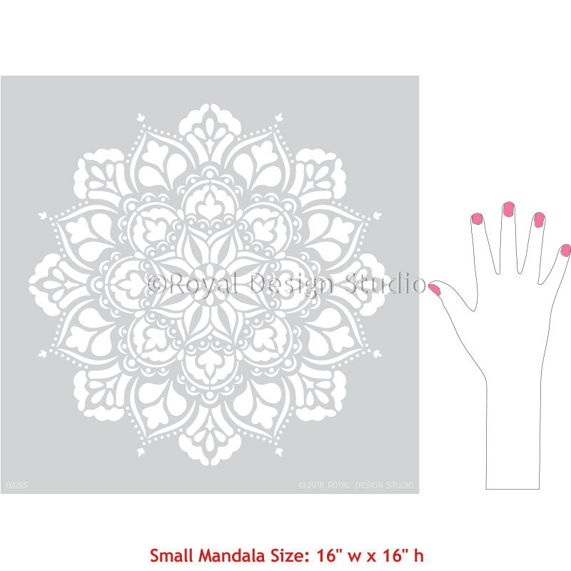 Cute Mandala Wall Art Projects for Girls Room or Teen Room - Royal Design Studio Stencils for DIY Painting