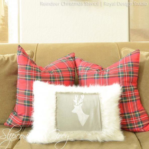 Christmas & Holiday Reindeer Crafting DIY Project - Fabric and Furniture Stencils