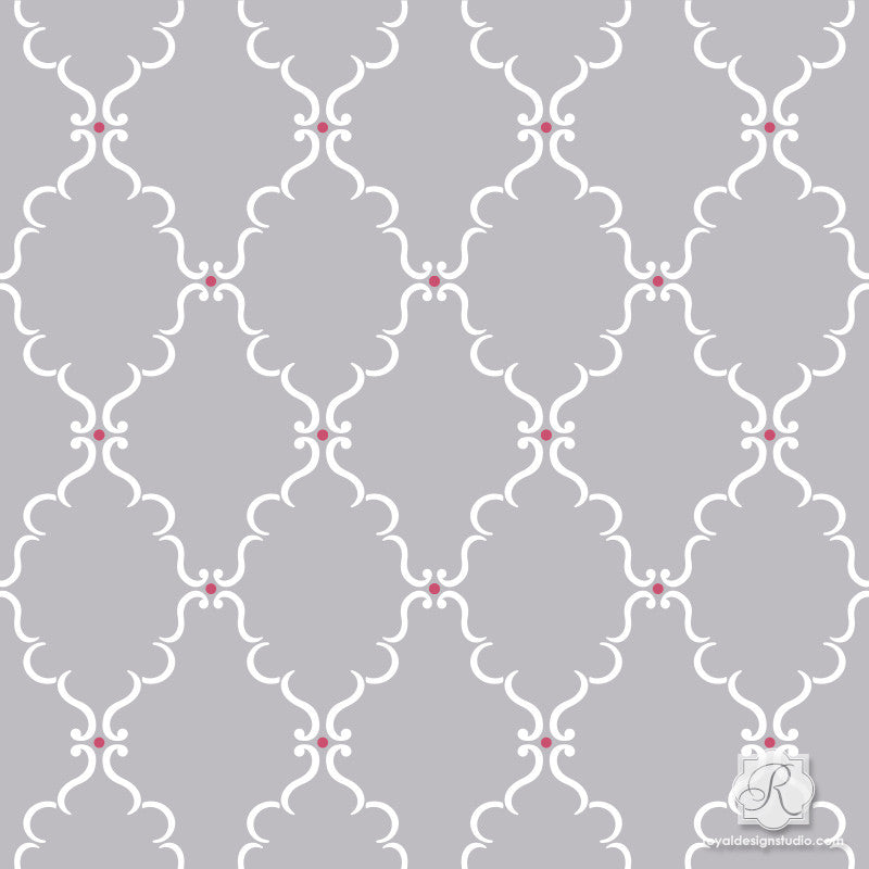 Mini Raj Trellis Indian Craft Stencil
