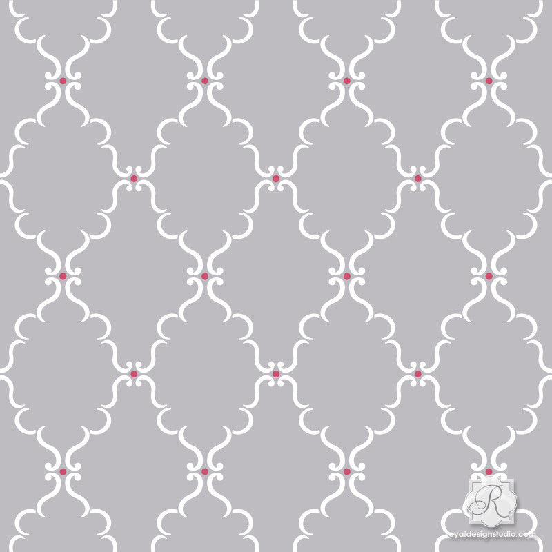 Raj Trellis Indian Craft Stencil