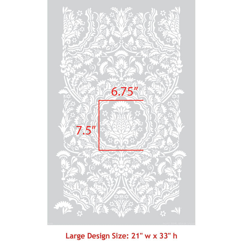 Laleh Persian Damask Wall Stencil