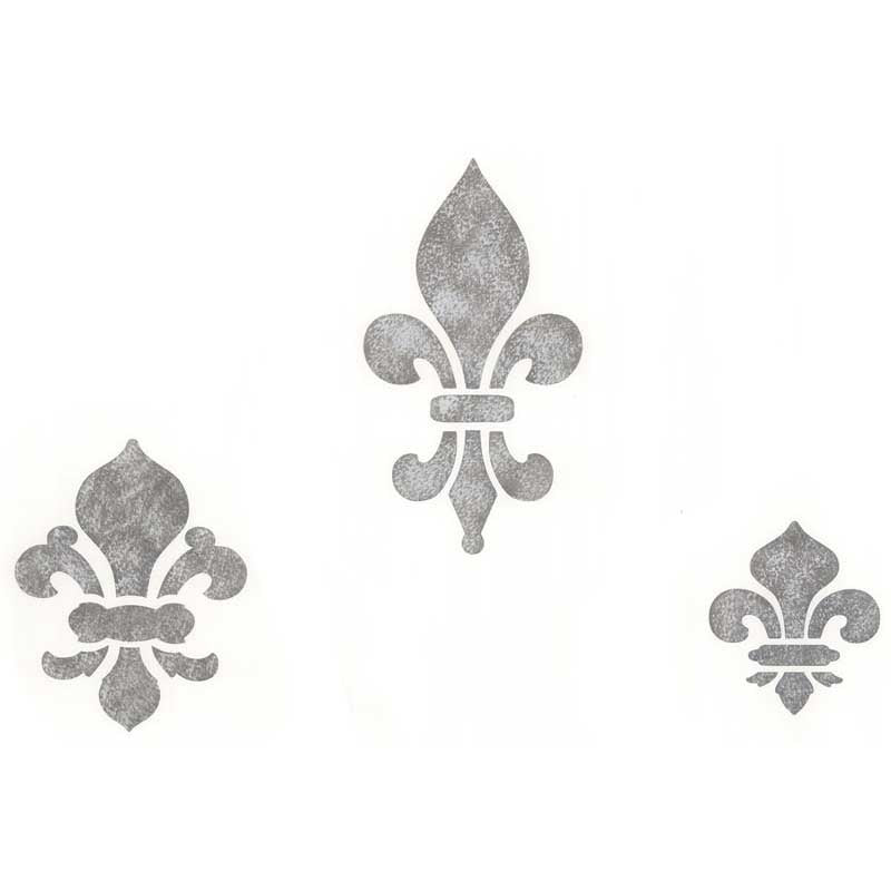 Classic Fleur de Lis Set 1 Stencils for European Design Crafts and Wall Art Decor - Royal Design Studio