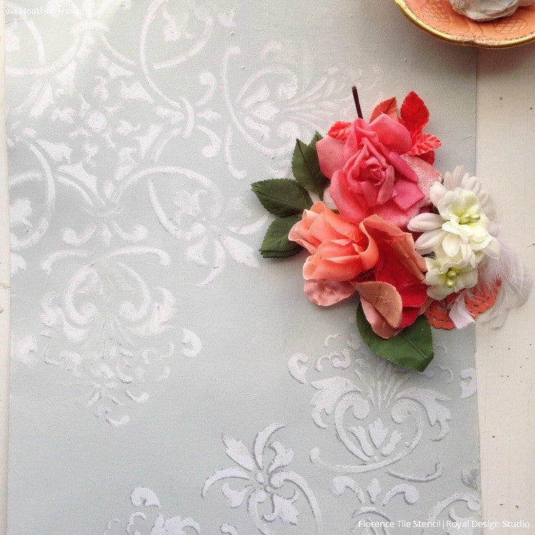 Florence Tile Wall & Furniture Stencil