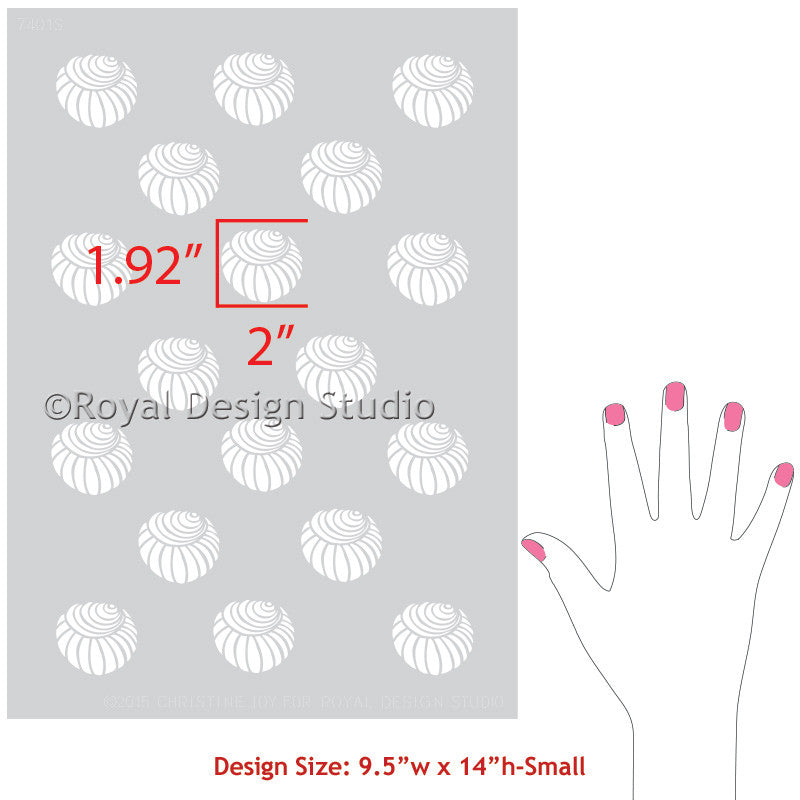 Decorate with Furniture Stencils - Shell Stencils and Beach Decor Stencils - Royal Design Studio