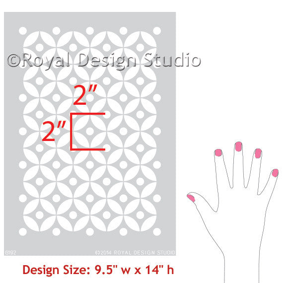 Indian-inspired Allover Furniture Stencil by Royal Design Studio Stencils