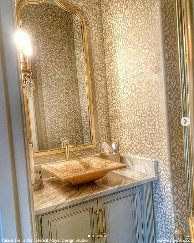 Palace Trellis Moroccan Wall Stencil