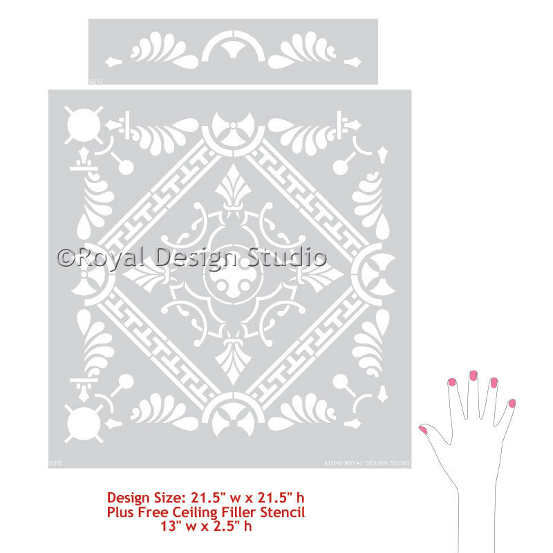 Greek Tile Stencil Pattern from Royal Design Studio Wall Stencils