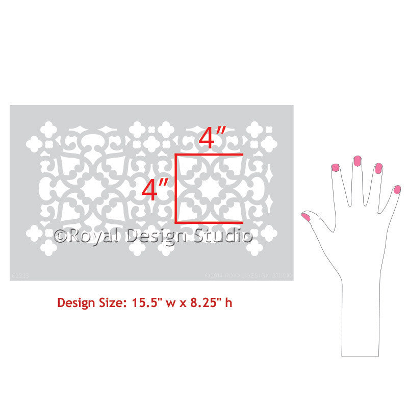 Painted Furniture Stencils for Decorative and DIY Home Decor - Royal Design Studio moroccan stencils