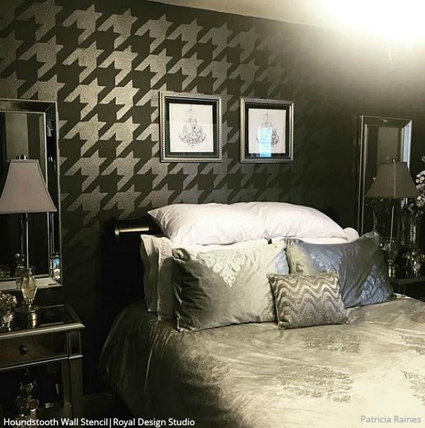 Houndstooth Allover Wall Stencil