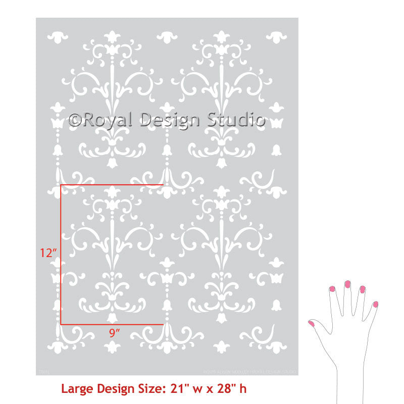 Painting Classic Italian Decor with Large Wall Stencils - Royal Design Studio