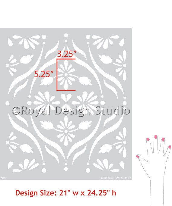 Paint your walls for DIY pattern with wall stencils - Royal Design Studio