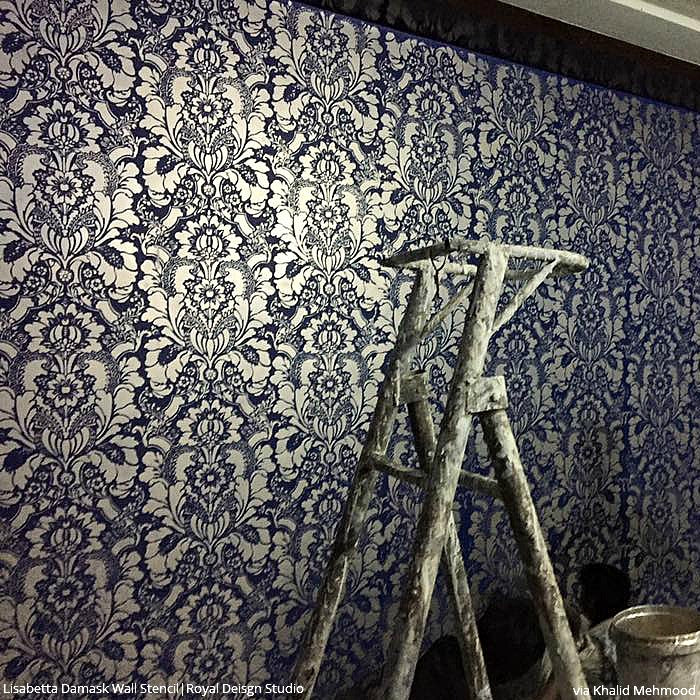 Lisabetta Damask Wall Stencil