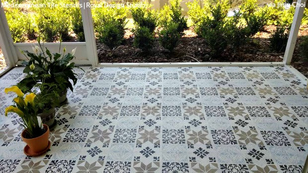 Mediterranean Tile Stencil Set