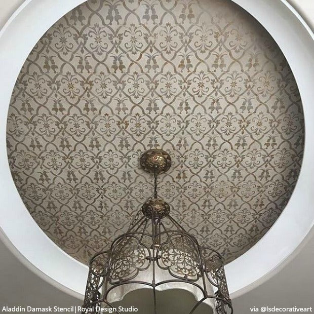 Aladdin Damask Wall Stencil