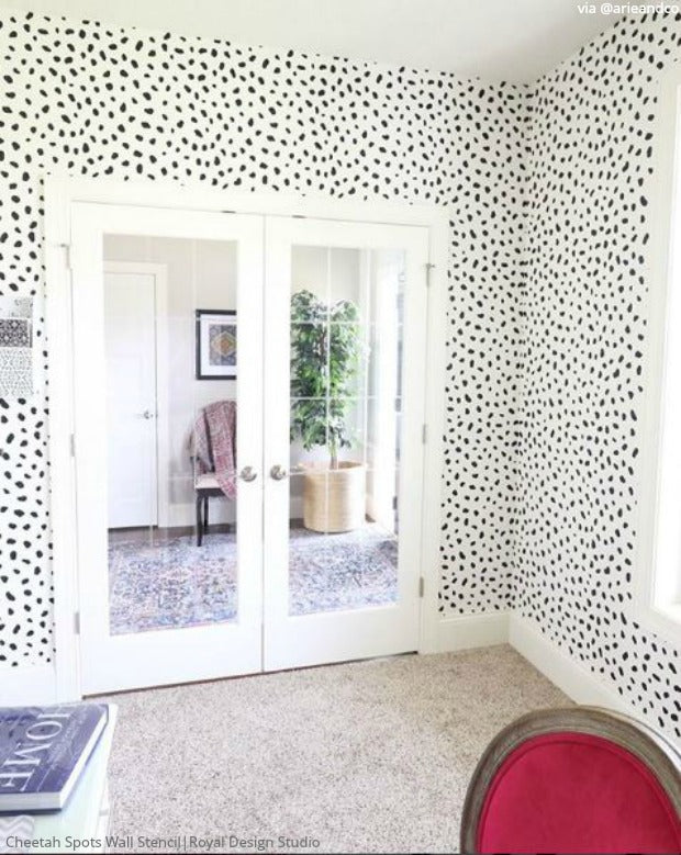 Cheetah Spots Wall Stencil