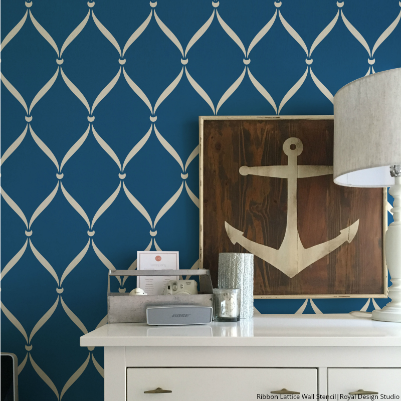Look for Less: How to Stencil a Wall to Look Like Wallpaper - The Homes I  Have Made