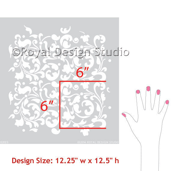 Painting Tables and Dressers with Moroccan Allover Swirl Furniture Stencils - Royal Design Stuido