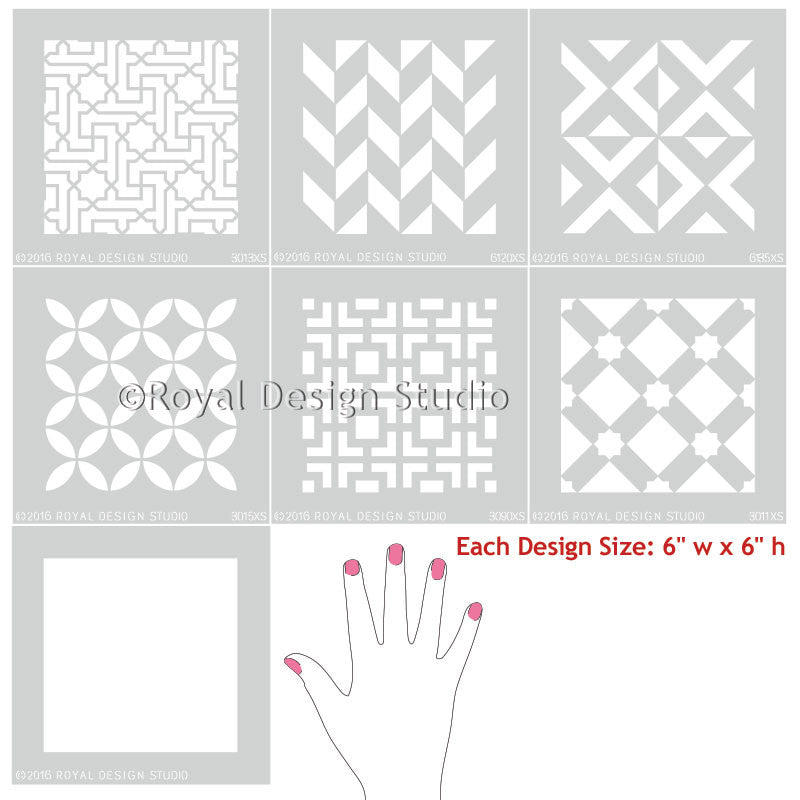 Mix and Match Moroccan Tile Stencils for DIY Decorating - Royal Design Studio