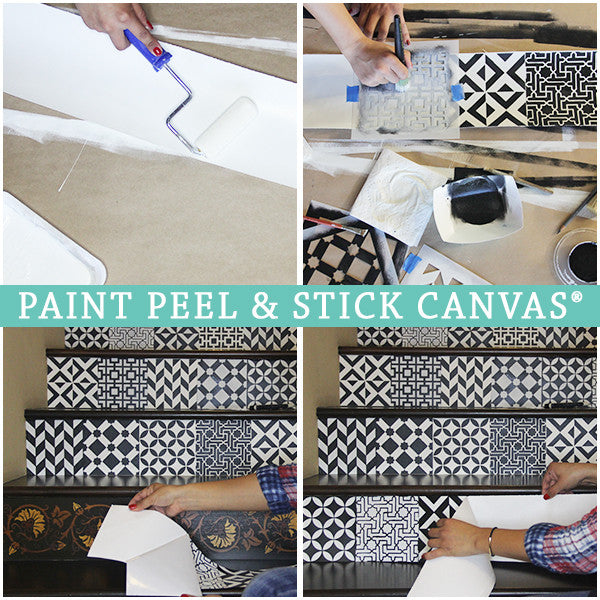 Paint Peel and Stick Canvas - Removable Canvas for Stenciled Decor Projects - Royal Design Studio