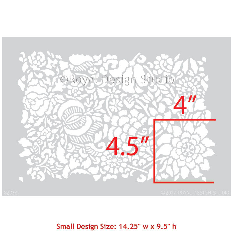 Francesca Floral Damask Furniture Stencil