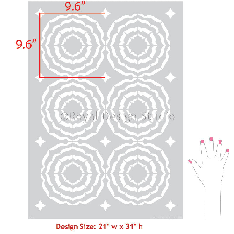 Ripple Tile Allover Stencil