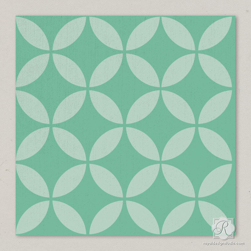 Small Craft Projects for DIY Decor - Endless Moorish Circles Moroccan Craft Stencils - Royal Design Studio