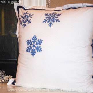 Stencil a Winter Wonderland of Snowflake Stars this Christmas - Royal Design Studio