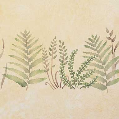 Baby Ferns Furniture Stencils - Furniture and Wall Art Stencils