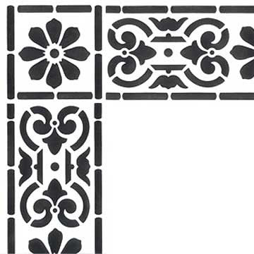 Classical Border & Corner Stencils for Painting Geometric and Floral Designs
